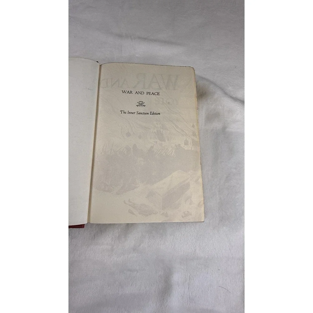 War and Peace Leo Tolstoy Inner Sanctum Edition 1942 Hardcover Maude Map